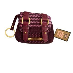 Juicy Couture Pink and Burgundy Checkered Mini Bag